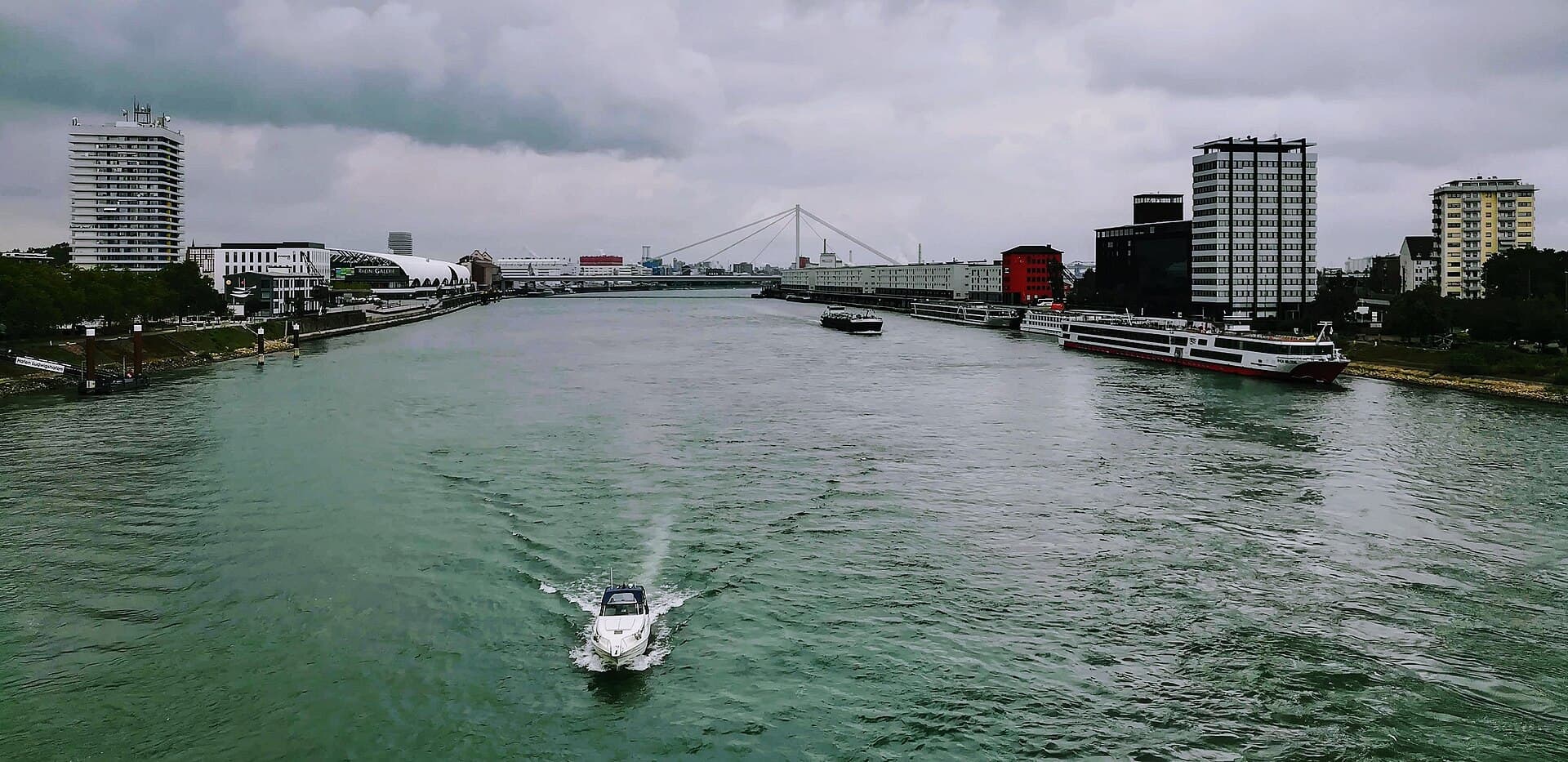 View across the Rhine towards Ludwigshafen